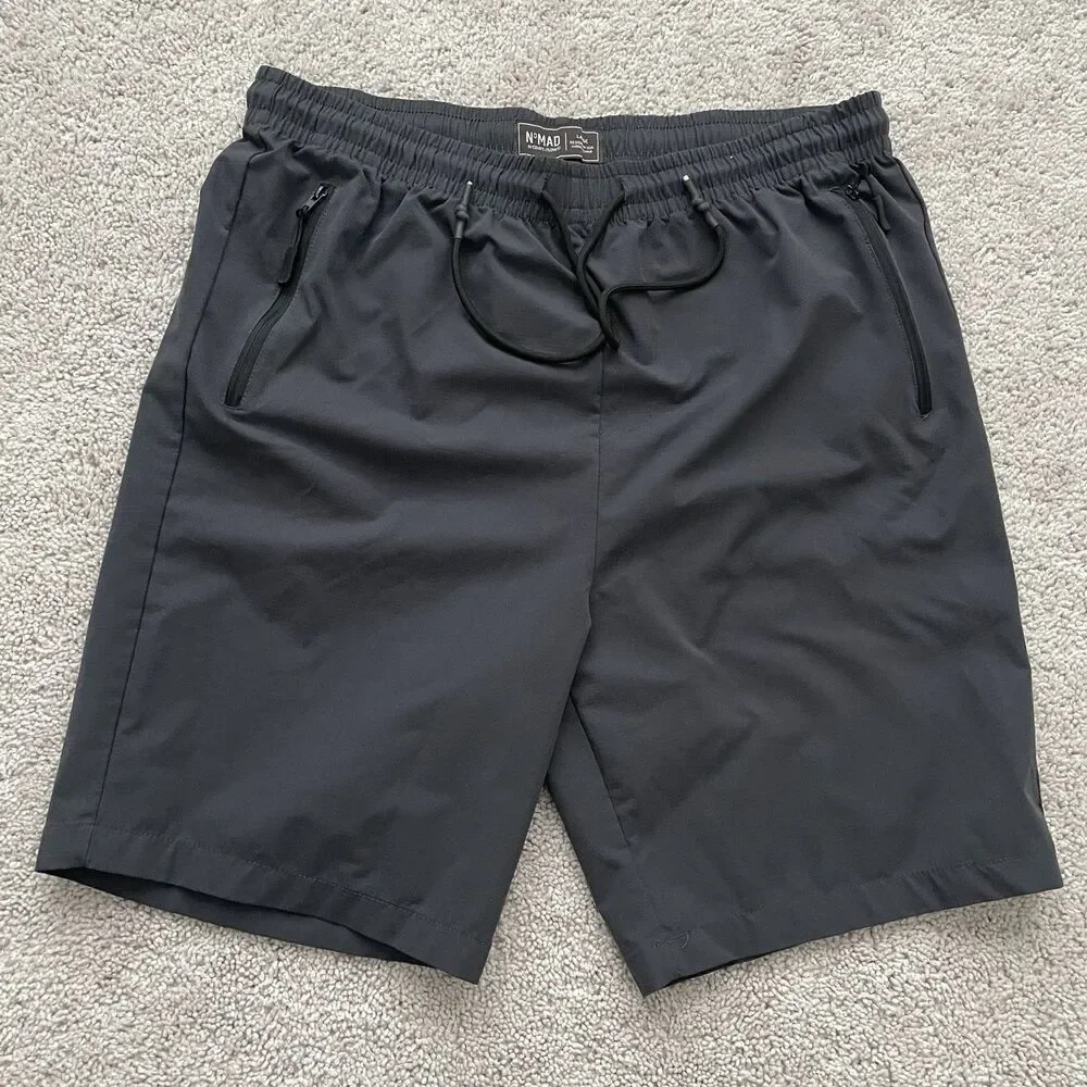 Nomad Ripstop Hiking Shorts Men Large Gray Zipper Pockets